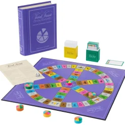 Vintage Bookshelf Assortment - 4 Pack - Jenga, Battleship, Checkers & Backgammon, Trivial Pursuit