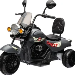 12V Kids Cruiser 1-Seater Motorcycle - Black