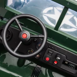 24V Military Jeep 3-Seater Electric Ride On
