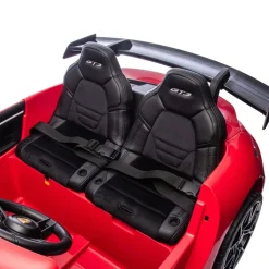 24V Porsche 911 GT3 2-Seater Kids Ride-On Car with Remote Control - Red