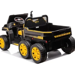 24V 4x4 Freddo Toys Tractor Trailer 2 Seater Ride on - Black