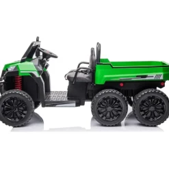 24V 4x4 Freddo Toys Tractor Trailer 2 Seater Ride on - Green