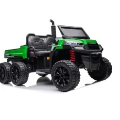 24V 4x4 Freddo Toys Tractor Trailer 2 Seater Ride on - Green