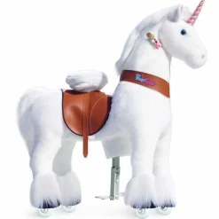White Model U Ride-On Unicorn - 7+ Years