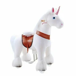 White Model U Ride-On Unicorn - 4-7 Years