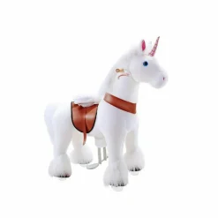 White Model U Ride-On Unicorn - 3-4 Years