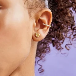 Whole Lotta Heart 18K Gold Kids' Earrings - Gold