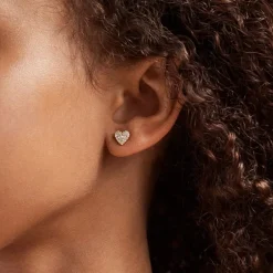 Whole Lotta Heart 18K Gold Kids' Earrings - Pavé