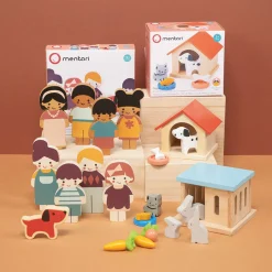 Wood Doll Family & Pets Bundle