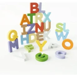 Wooden Alphabet Set & Bag - 60 Letters