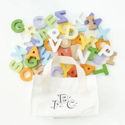Wooden Alphabet Set & Bag - 60 Letters