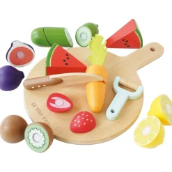 Wooden Chopping Board & Sliceable Play Food