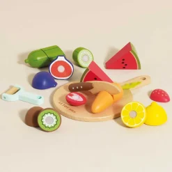 Wooden Chopping Board & Sliceable Play Food