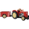 Wooden Farmyard Tractor & Trailer Toy