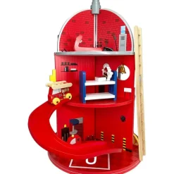 Wooden Fire Station Playset