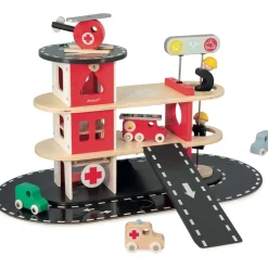 Wooden Fire Station Playset