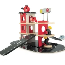 Wooden Fire Station Playset