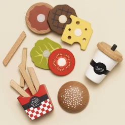 Wooden Gourmet Hamburger Set