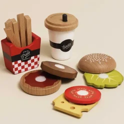 Wooden Gourmet Hamburger Set