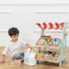 Wooden Market Stall & Fruit Play Food Crate