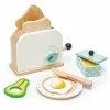 Wooden Mini Chef Breakfast Toaster Set