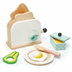 Wooden Mini Chef Breakfast Toaster Set