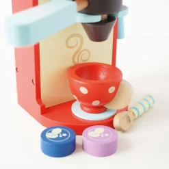 Wooden Toy Coffee Machine & Pods
