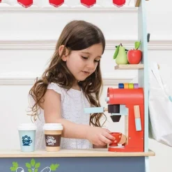 Wooden Toy Coffee Machine & Pods