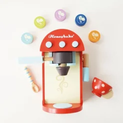 Wooden Toy Coffee Machine & Pods