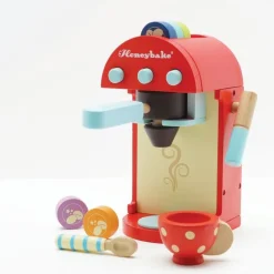 Wooden Toy Coffee Machine & Pods