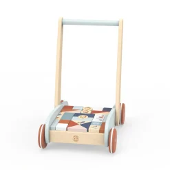 Wooden Walker with Building Blocks