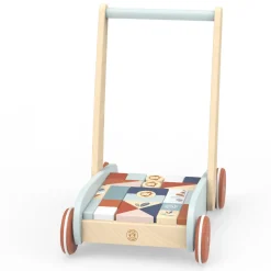 Wooden Walker with Building Blocks