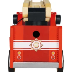 Wood Fire Engine with Firefighters