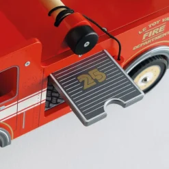 Wood Fire Engine with Firefighters