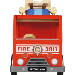 Wood Fire Engine with Firefighters