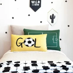 Yellow GOL Soccer Pillow