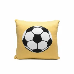 Yellow Soccer Ball Pillow